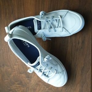 NWOT Sperry White Leather Platform Sneaker